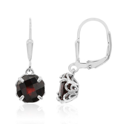 Boucles d'oreilles en argent et Grenat