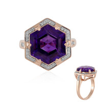 Bague en or et Améthyste de Zambie (SUHANA)