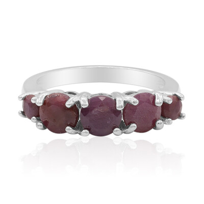 Bague en argent et Rubis