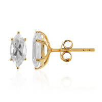 Boucles d'oreilles en argent et Topaze blanche