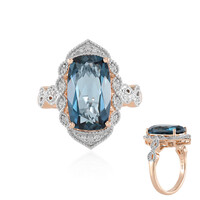 Bague en or et Topaze bleu de Londres (SUHANA)