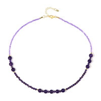 Collier en argent et Améthyste de Zambie
