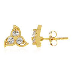 Boucles d'oreilles en argent et Topaze blanche