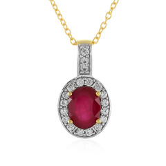 Collier en argent et Rubis de Madagascar