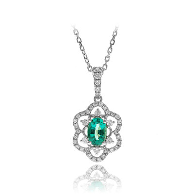 Collier en or et Emeraude de Zambie AAA (CIRARI)