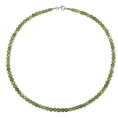 Collier en argent et Apatite verte