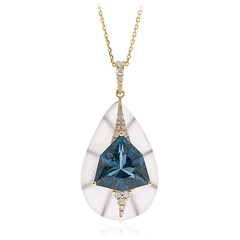 Collier en or et Topaze bleu de Londres (CIRARI)