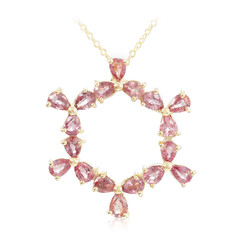 Collier en or et Saphir Padparadscha non chauffé (AMAYANI)