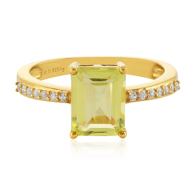 Bague en argent et Quartz citron