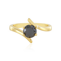Bague en argent et Diamant noir