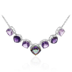 Collier en argent et Quartz mystique