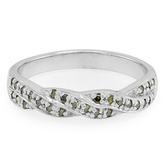 Bague en argent et Diamant fantaisie