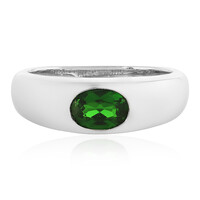 Bague en argent et Diopside de Russie