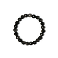 Bracelet et Obsidienne argentée