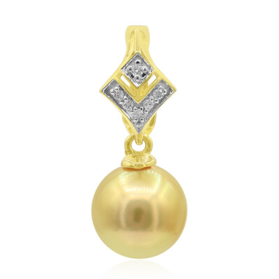 Pendentif en or et Perle dorée des mers du sud (TPC)