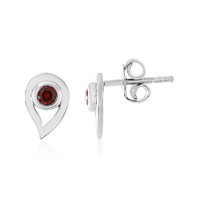 Boucles d'oreilles en argent et Grenat du Mozambique