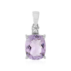 Pendentif en argent et Améthyste Rose de France