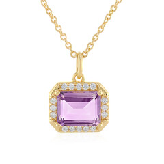 Collier en argent et Améthyste Rose de France