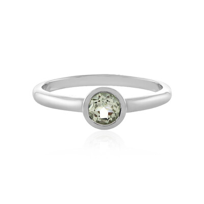 Bague en argent et Améthyste verte