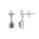 Boucles d'oreilles en argent et Diopside de Russie