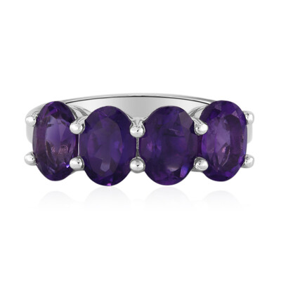 Bague en argent et Améthyste de Zambie