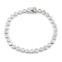 Bracelet en argent et Pierre de lune bleue (KM by Juwelo)