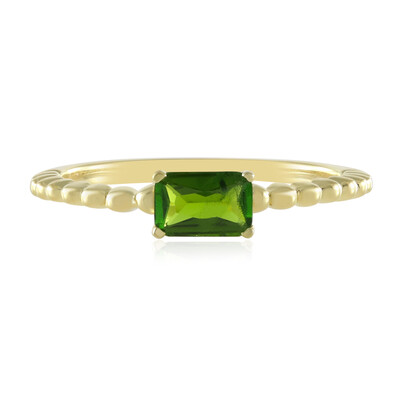 Bague en argent et Diopside de Russie