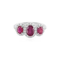 Bague en argent et Rubis de Madagascar