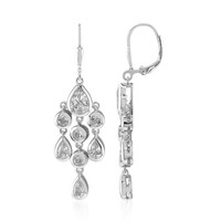Boucles d'oreilles en argent et Topaze blanche