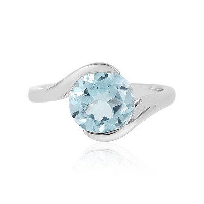 Bague en argent et Topaze bleu ciel