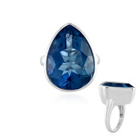 Bague en argent et Fluorite à couleur changeante