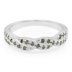 Bague en argent et Diamant fantaisie