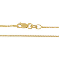 Or jaune 585/1000 - Chaîne maille tressée - 45cm - 1,4 g