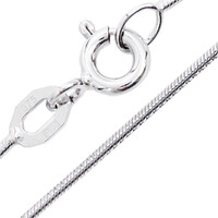 Or blanc 375/1000 - Chaîne maille serpent - 45cm - 3,4 g