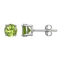 Boucles d'oreilles en argent et Péridot