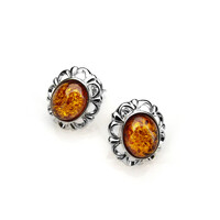 Boucles d'oreilles en argent et Ambre baltique