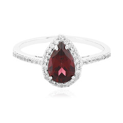 Bague en argent et Grenat Rhodolite
