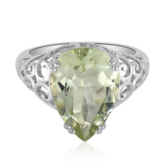 Bague en argent et Améthyste verte