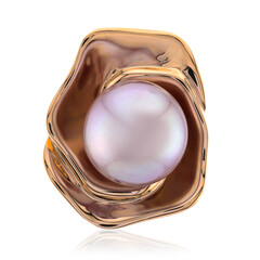 Pendentif en argent et Perle Ming de couleur pourpre (TPC)