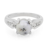Bague en argent et Agate dendritique