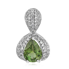 Pendentif en argent et Apatite chromifère