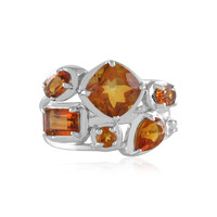 Bague en argent et Citrine Madère