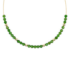 Collier en acier inoxydable et Diopside de Russie