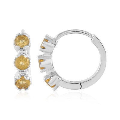 Boucles d'oreilles en argent et Citrine