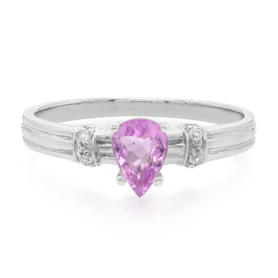 Bague en argent et Tourmaline cuprifère rose