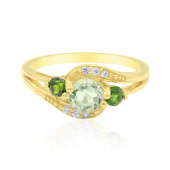 Bague en argent et Améthyste verte