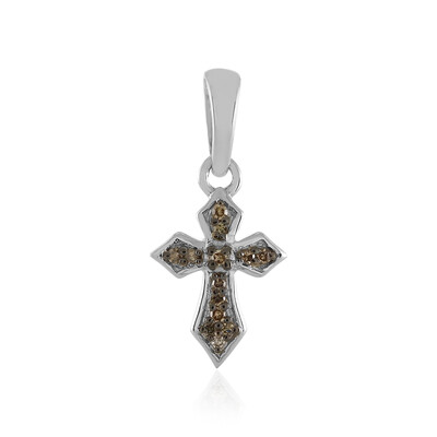 Pendentif en argent et Diamant champagne I2