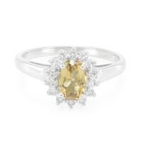 Bague en argent et Quartz champagne