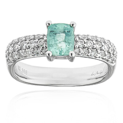 Bague en or et Tourmaline bleue des Caraïbes  (de Melo)