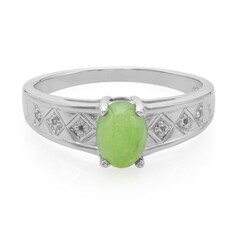 Bague pour homme en argent et Chrysoprase impériale